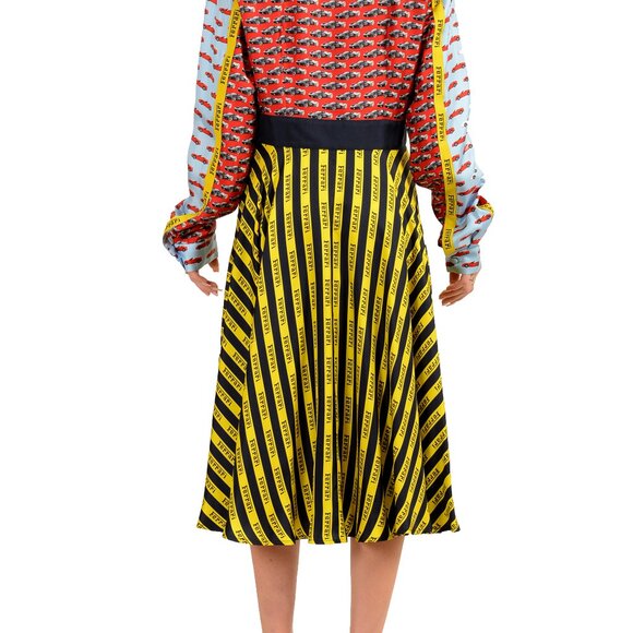 Scuderia Ferrari Women's 100% Silk Multi-Color Fit & Flare Dress US XL IT 46 - Picture 7 of 7